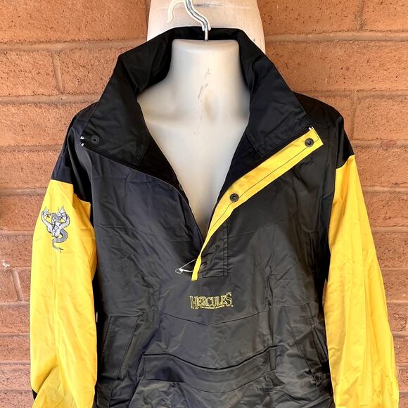 90s Hercules Legendary Journeys Packable Hooded Rain Jacket Coat Mens XXXL